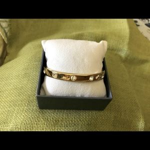 Gorgeous Monet gold with diamond stones bracelet